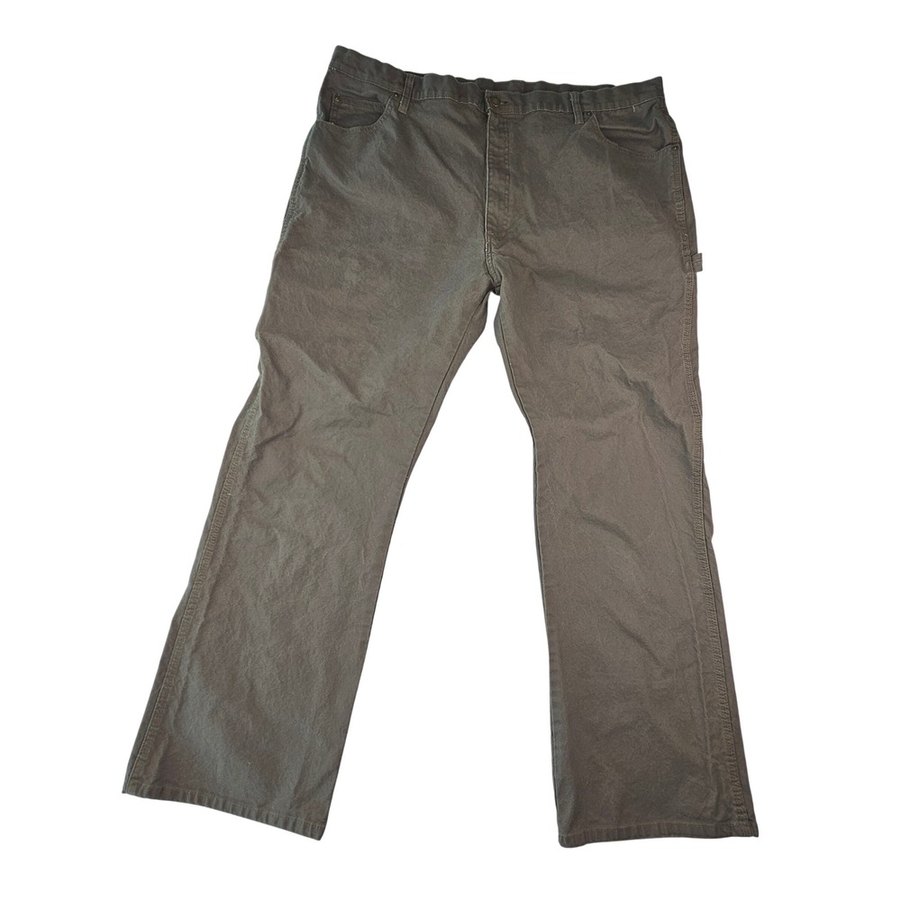 Genuine Dickies Mens Carpenter Pants 44x32 Olive Green Duck Canvas EU1939RMS